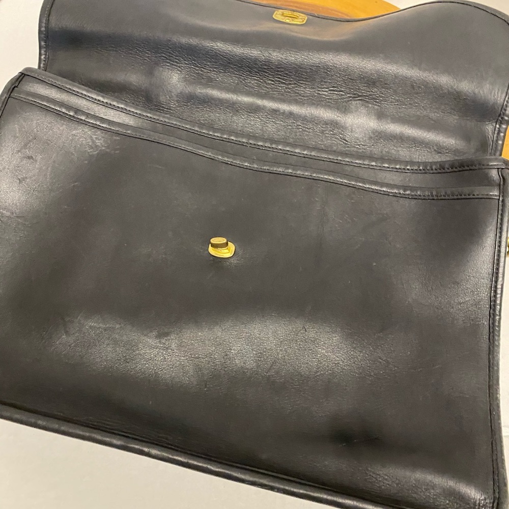 Coach Classic All Leather Briefcase w/ Strap - Picture 9 of 15